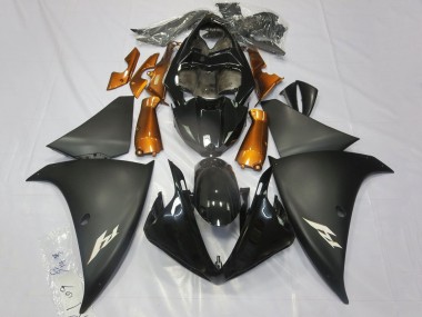 Buy 2012-2014 Yamaha YZF 1000 R1 Motorcycle Fairings - Glossy Black Matte Black Orange UK