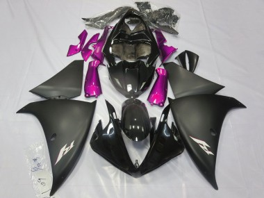 Buy 2012-2014 Yamaha YZF 1000 R1 Motorcycle Fairings - Glossy Black Matte Black Pink UK