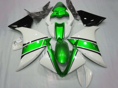 Buy 2012-2014 Yamaha YZF 1000 R1 Motorcycle Fairings - White Green Glossy Black UK