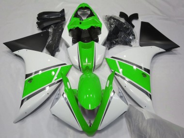 Buy 2012-2014 Yamaha YZF 1000 R1 Motorcycle Fairings - White Green Matte Black UK