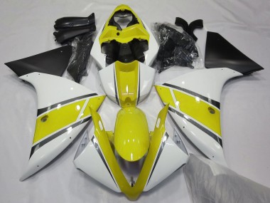 Buy 2012-2014 Yamaha YZF 1000 R1 Motorcycle Fairings - White Yellow Matte Black UK