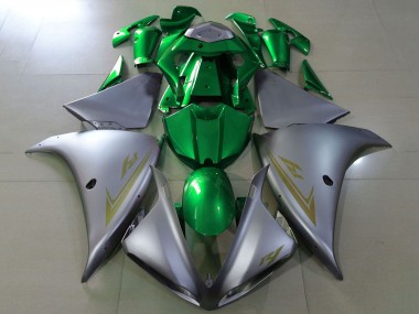 Buy 2012-2014 Yamaha YZF 1000 R1 Motorcycle Fairings - Matte Silver Green UK