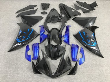 Buy 2012-2014 Yamaha YZF 1000 R1 Motorcycle Fairings - Glossy Black Blue Panther UK