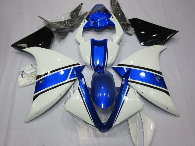2012-2014 Yamaha YZF 1000 R1 Motorcycle Fairings - White Blue Black UK