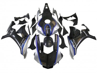 Buy 2015-2019 Yamaha YZF 1000 R1 Motorcycle Fairings - Faux Carbon Fiber Silver Blue R1M UK