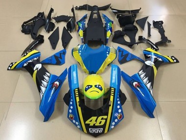 Buy 2015-2019 Yamaha YZF 1000 R1 Motorcycle Fairings - Blue Yellow Black Shark 46 UK
