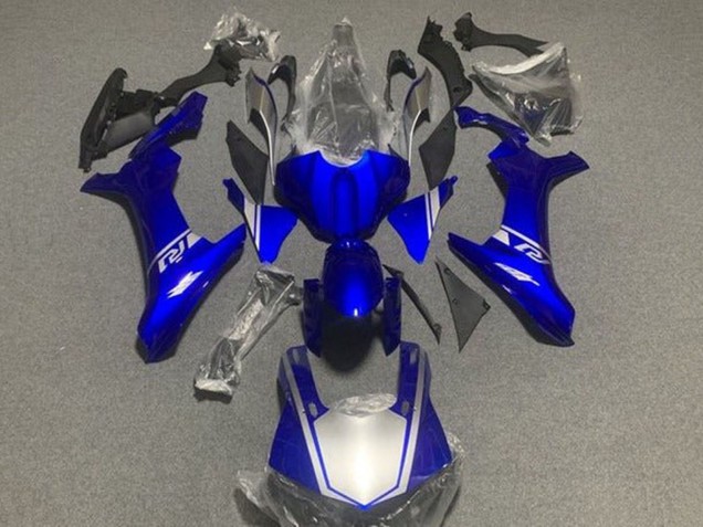 2015-2019 Yamaha YZF 1000 R1 Motorcycle Fairings - Blue Silver UK