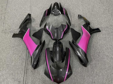 Buy 2015-2019 Yamaha YZF 1000 R1 Motorcycle Fairings - Faux Carbon Fiber Pink UK