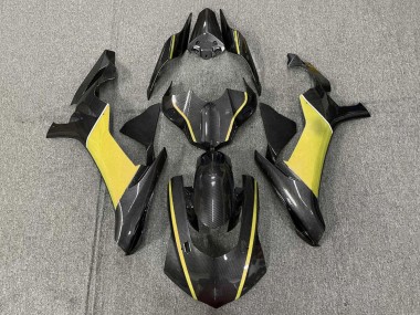Buy 2015-2019 Yamaha YZF 1000 R1 Motorcycle Fairings - Faux Carbon Fiber Yellow UK