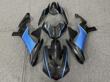 Buy 2015-2019 Yamaha YZF 1000 R1 Motorcycle Fairings - Faux Carbon Fiber Light Blue UK