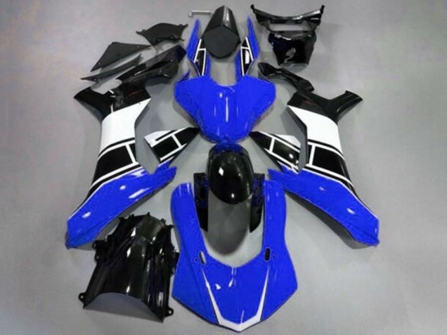 2015-2019 Yamaha YZF 1000 R1 Motorcycle Fairing - Blue White Glossy Black UK