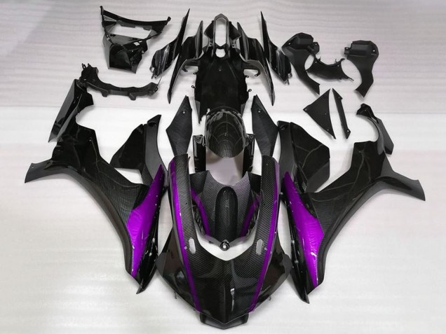 2015-2019 Yamaha YZF 1000 R1 Motorcycle Fairings - Faux Carbon Fiber Purple UK