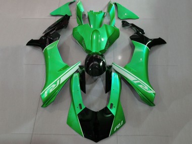 Buy 2015-2019 Yamaha YZF 1000 R1 Motorcycle Fairings - Green Glossy Black Silver UK