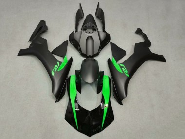 Buy 2015-2019 Yamaha YZF 1000 R1 Motorcycle Fairings - Matte Black Glossy Black Green UK