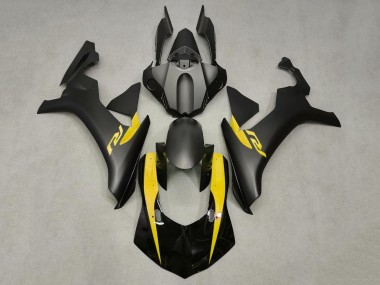 Buy 2015-2019 Yamaha YZF 1000 R1 Motorcycle Fairings - Matte Black Glossy Black Yellow UK