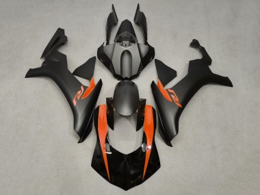 Buy 2015-2019 Yamaha YZF 1000 R1 Motorcycle Fairings - Matte Black Glossy Black Orange UK