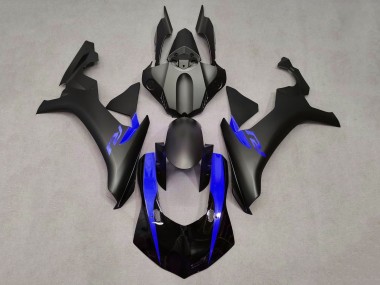 Buy 2015-2019 Yamaha YZF 1000 R1 Motorcycle Fairings - Matte Black Glossy Black Blue UK