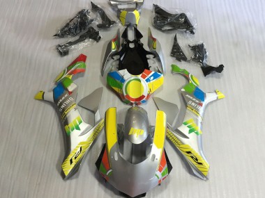 Buy 2015-2019 Yamaha YZF 1000 R1 Motorcycle Fairings - Silver Yellow Blue Red Color Wheel UK