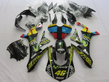 Buy 2015-2019 Yamaha YZF 1000 R1 Motorcycle Fairings - Yellow Blue Red Black Green Monster MoviStar Semakin Didepan ENEOS 46 UK