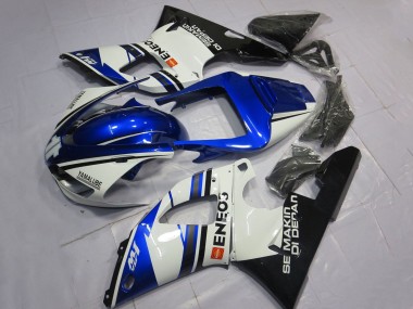 Buy 1998-1999 Yamaha YZF 1000 R1 Motorcycle Fairings - White Blue Glossy Black ENEOS Semakin Didepan UK