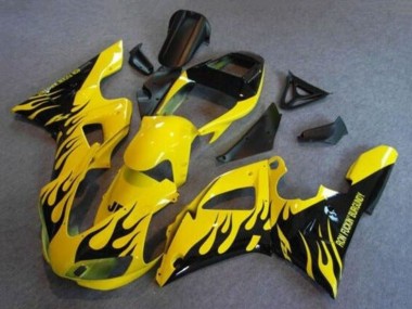 Buy 1998-1999 Yamaha YZF 1000 R1 Motorcycle Fairings - Yellow Black Flame UK