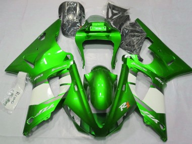 Buy 2000-2001 Yamaha YZF 1000 R1 Motorcycle Fairings - Green White Silver UK