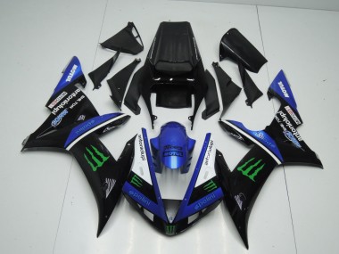 Buy 2002-2003 Yamaha YZF 1000 R1 Motorcycle Fairings - Blue White Black Green Motul Green Monster UK