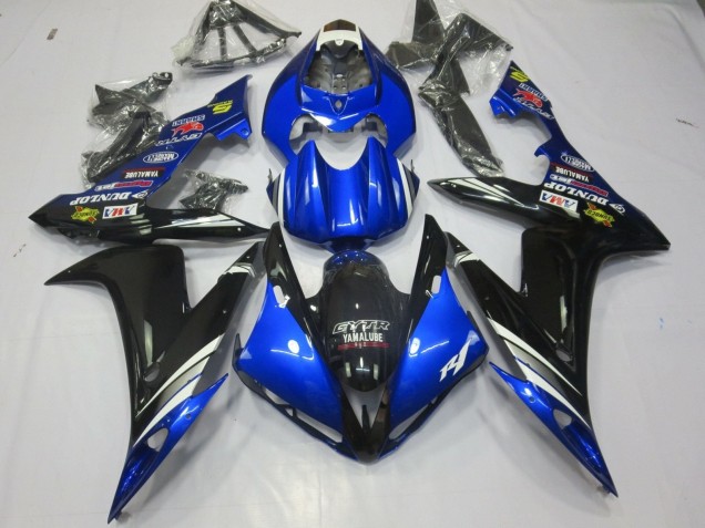 2004-2006 Yamaha YZF 1000 R1 Motorcycle Fairings - Blue White Silver Black GYTR Yamalube Dunlop UK