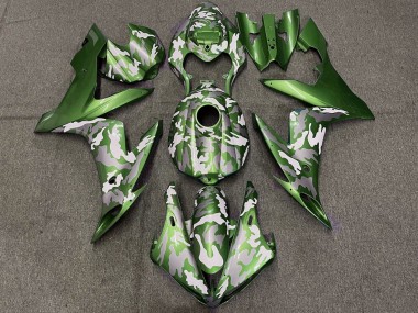 Buy 2004-2006 Yamaha YZF 1000 R1 Motorcycle Fairings - Green White Grey Camouflage UK