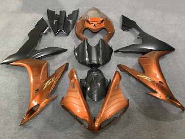 Buy 2004-2006 Yamaha YZF 1000 R1 Motorcycle Fairings - Orange Faux Carbon Fiber Matte Black UK
