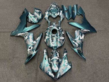 Buy 2004-2006 Yamaha YZF 1000 R1 Motorcycle Fairings - Teal Green White Grey Camouflage UK