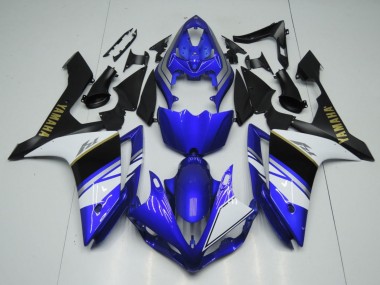 Buy 2007-2008 Yamaha YZF 1000 R1 Motorcycle Fairings - Blue White Black Gold Decal UK