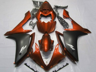 Buy 2007-2008 Yamaha YZF 1000 R1 Motorcycle Fairings - Orange Matte Black UK