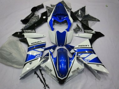 Buy 2007-2008 Yamaha YZF 1000 R1 Motorcycle Fairings - White Blue Black Layerd UK