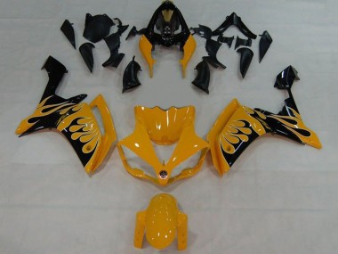 Buy 2007-2008 Yamaha YZF 1000 R1 Motorcycle Fairings - Yellow Black Flame UK