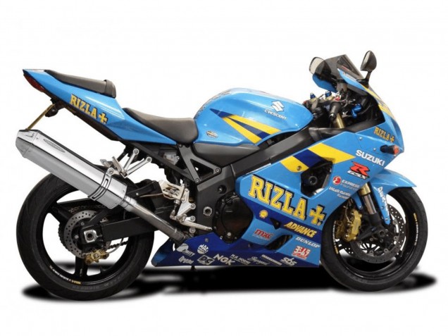 2004-2005 Suzuki GSXR 600 / GSXR 750 Motorcycle Fairings - Light Blue Yellow Rizla Motul UK