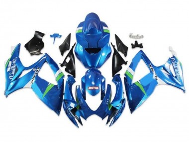 Buy 2006-2007 Suzuki GSXR 600 / GSXR 750 Motorcycle Fairings - Blue Green White Ecstar UK