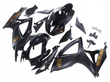 Buy 2006-2007 Suzuki GSXR 600 / GSXR 750 Motorcycle Fairings - Matte Black Glossy Black Gold UK