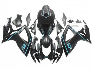 Buy 2006-2007 Suzuki GSXR 600 / GSXR 750 Motorcycle Fairings - Matte Black Turquoise Blue UK