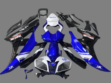 Buy 2006-2007 Yamaha YZF R6 Motorcycle Fairings - White Blue Glossy Black Yamalube UK