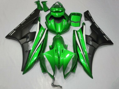 Buy 2006-2007 Yamaha YZF R6 Motorcycle Fairings - Green White Matte Black UK