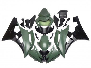 Buy 2006-2007 Yamaha YZF R6 Motorcycle Fairings - Army Green Matte Black UK