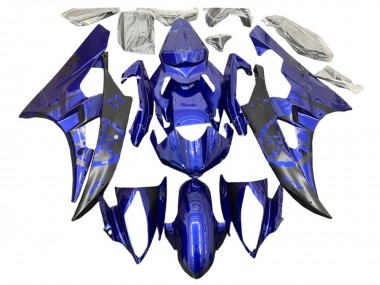 Buy 2006-2007 Yamaha YZF R6 Motorcycle Fairings - Blue Matte Black UK
