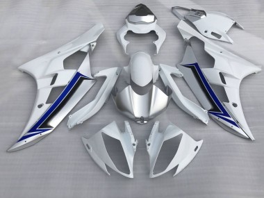 Buy 2006-2007 Yamaha YZF R6 Motorcycle Fairings - White Silver Blue Black UK