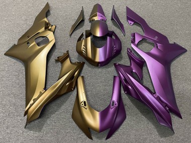 Buy 2017-2025 Yamaha YZF R6 Motorcycle Fairings - Matte Gold Purple Split UK