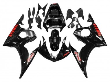 Buy 2005 Yamaha YZF R6 Motorcycle Fairings - Glossy Black Red UK