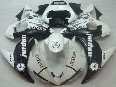 Buy 2005 Yamaha YZF R6 Motorcycle Fairings - White Glossy Black Jordan Dunlop UK