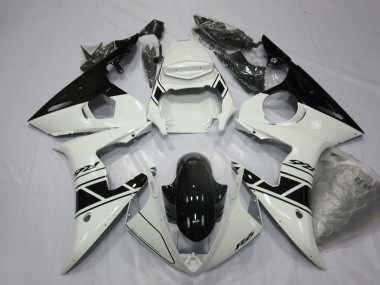 Buy 2003-2004 Yamaha YZF R6 Motorcycle Fairings - White Glossy Black UK