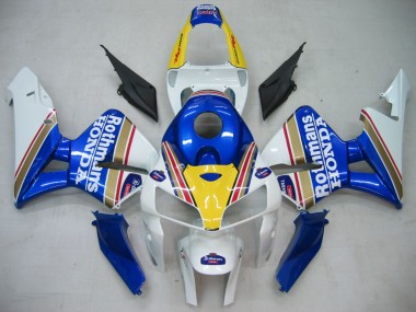 Buy 2005-2006 Honda CBR600RR Motorcycle Fairings - Blue White Yellow Rothmans UK
