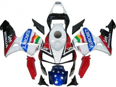 Buy 2003-2004 Honda CBR600RR Bike Fairings - White Red Blue Glossy Black EuroBet UK
